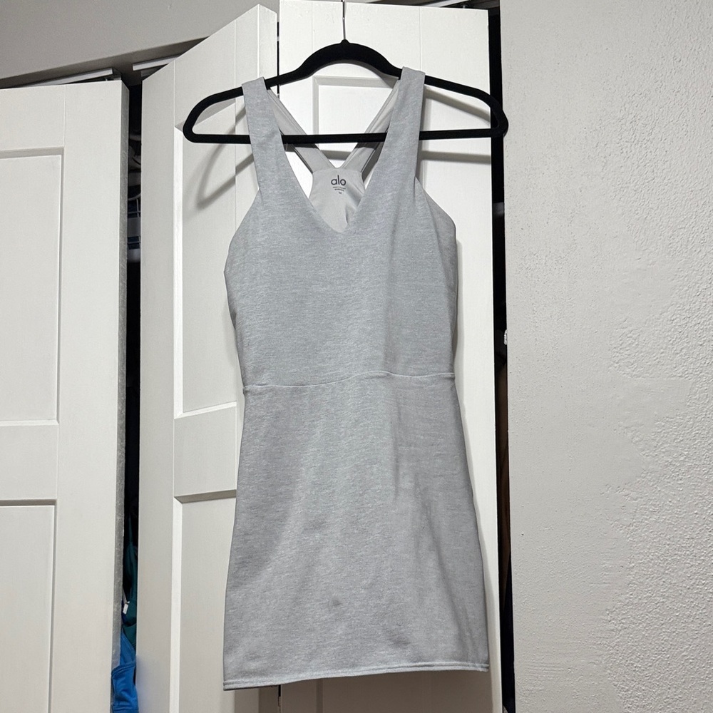 ALO Yoga Light Gray Mini Dress